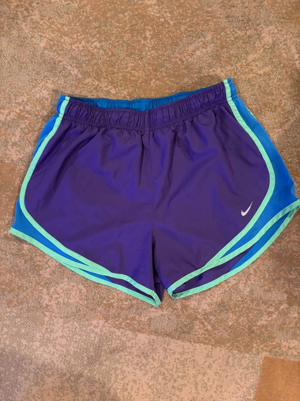 Nike Dri-FIT Running Shorts Womens Medium Purple Blue Lined